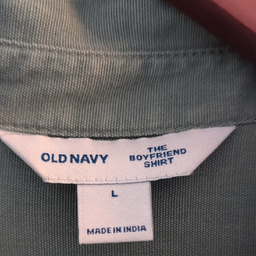 Old Navy Sage Boyfriend Shirt
